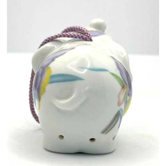 Vintage Elephant Pomander Potpourri Hanging Porcelain Ornament Figurine - Picture 3 of 5